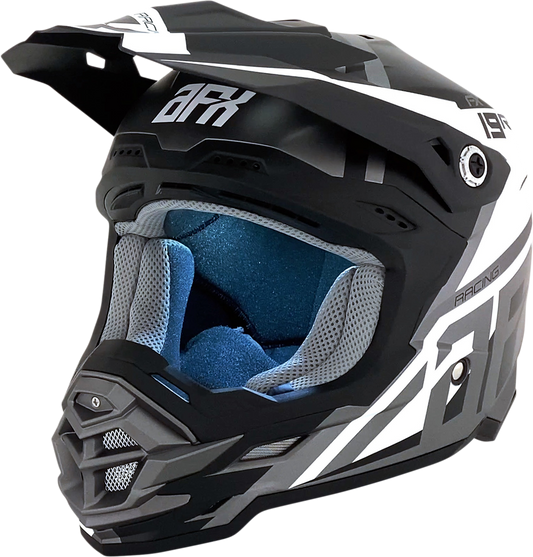 AFX FX-19R racing helmet in frost gray with XL size, featuring aerodynamic design and padded interior for safety and comfort