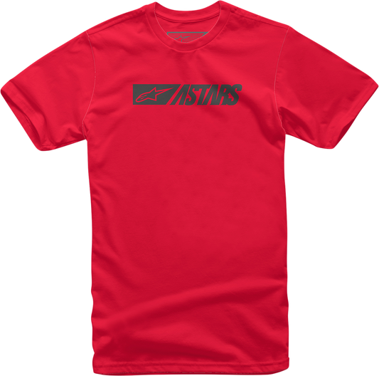 Red Alpinestars Reblaze T-Shirt in large size, featuring the brand logo and casual fit, displayed on a plain background.