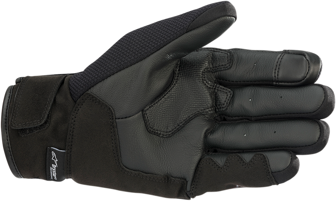 Alpinestars S-MAX Drystar gloves in black and anthracite, size 2XL, showing the durable motorcycle glove design and branding.