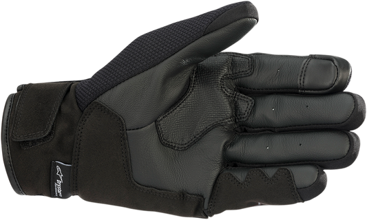 Alpinestars S-MAX Drystar gloves in black and anthracite, size 2XL, showing the durable motorcycle glove design and branding.