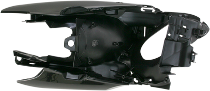 Acerbis black side panels for motorcycle body, featuring sleek black finish and mounting points, designed for durable fit and style.