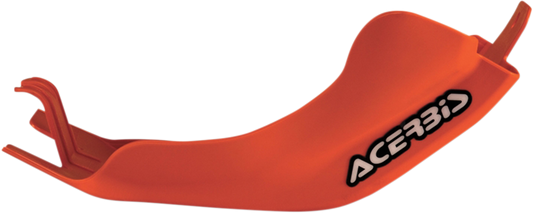 Orange ACERBIS skid plate for Husqvarna and KTM motorcycles, durable body protection part with brand-specific fit.