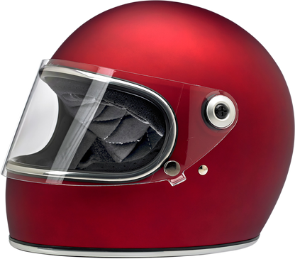 BILTWEll Gringo S motorcycle helmet in flat red with XS size, featuring a sleek design and matte finish.