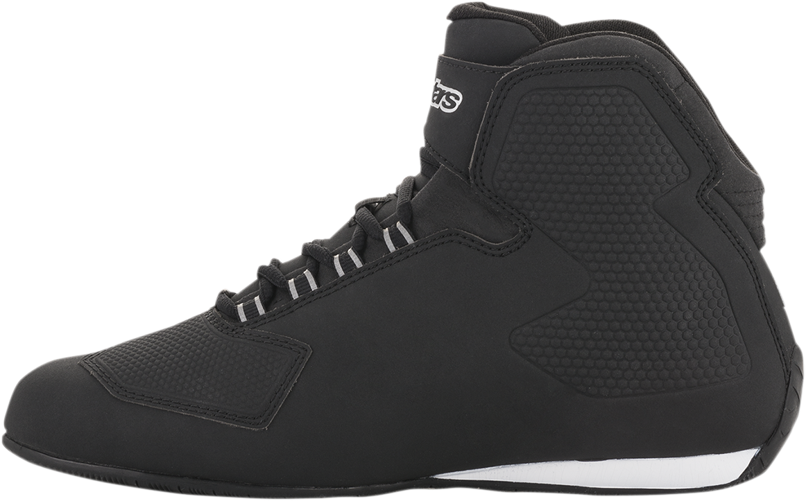 Black Alpinestars Women's Sektor Shoes in US size 10.5 featuring sleek design and athletic style, brand logo visible.