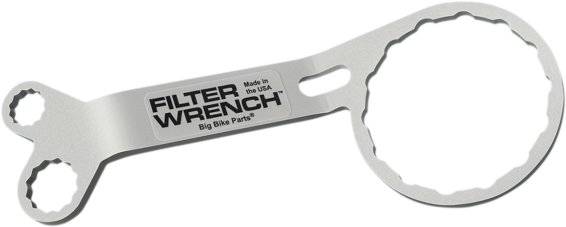 Bill's Exhausts SHOW CHROME oil filter wrench, 2-1/2 inch engine tool for removing oil filters, sturdy chrome finish
