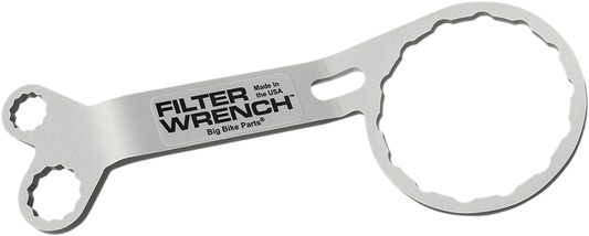 Bill's Exhausts SHOW CHROME oil filter wrench, 2-1/2 inch engine tool for removing oil filters, sturdy chrome finish