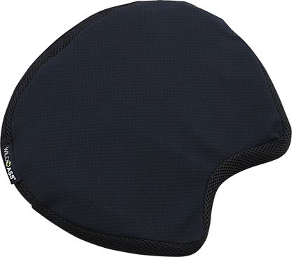Black WILD ASS Cushion Air Seat with air gel saddle, designed for engine comfort, by Bill's Exhausts.