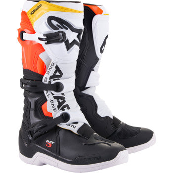 Alpinestars Tech 3 Boots - Black/White/Orange (Closeout)