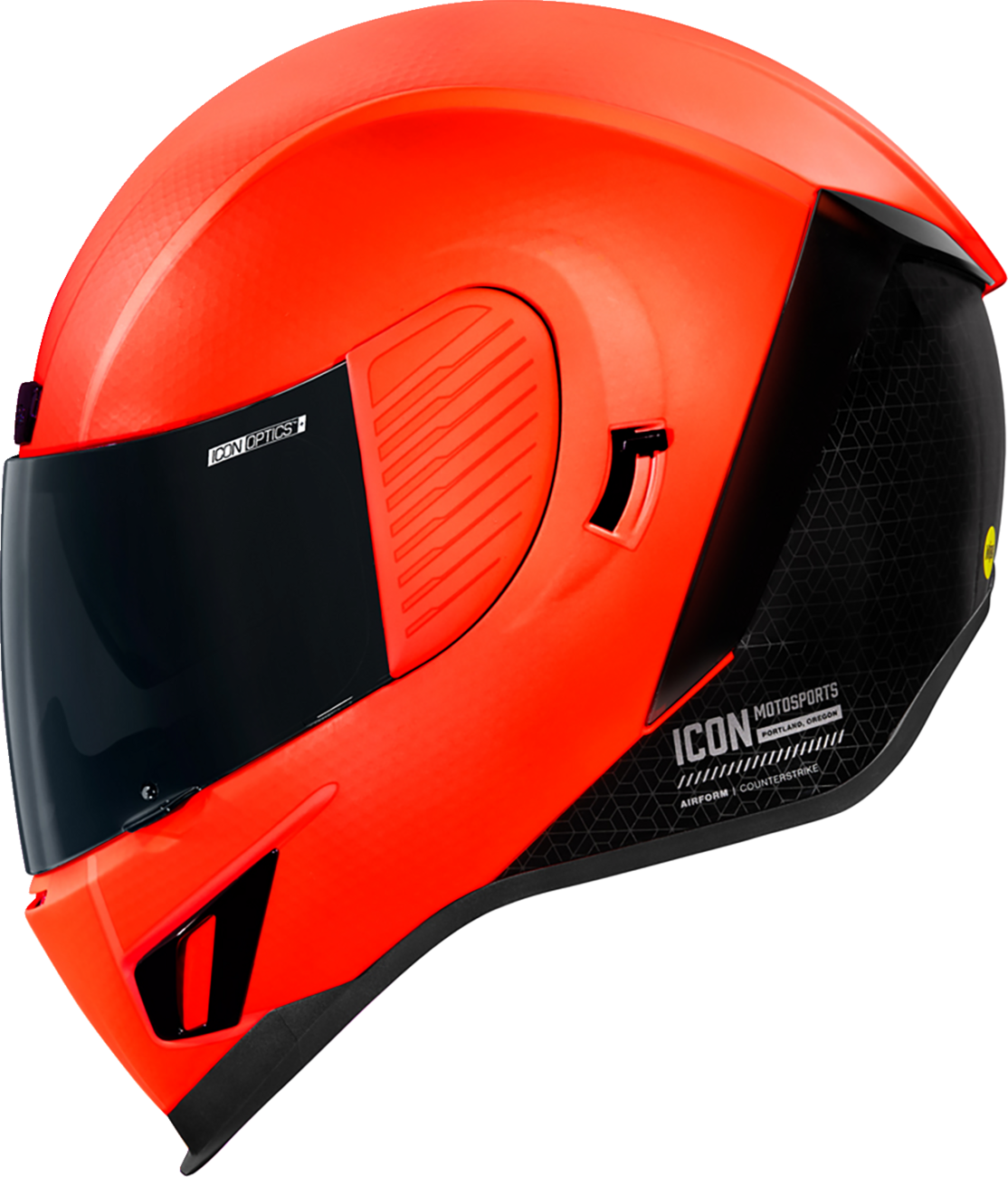 Red ICON Airform™ MIPS® helmet in medium size, featuring sleek design and secure fit, for enhanced safety and style.