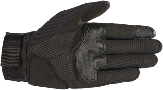 Alpinestars Women Stella Reef Gloves in black and fuchsia, XL size, showing the stylish protective motorcycle gloves with textured palms.