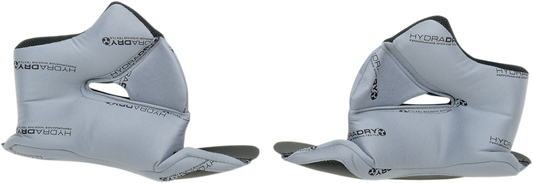 ICON Airmada™ cheek pads in M/XL, 25mm, featuring foam padding and brand logo in black and red for helmet comfort and fit.