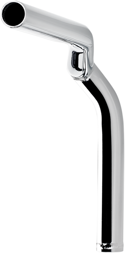 Chrome BILTWELL Tyson XL pullback handlebars, 10-inch handlebar with a sleek design for motorcycle handlebars.