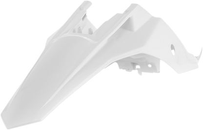 Acerbis white rear fender for motorcycle, body part with mounting points, designed for durability and style.