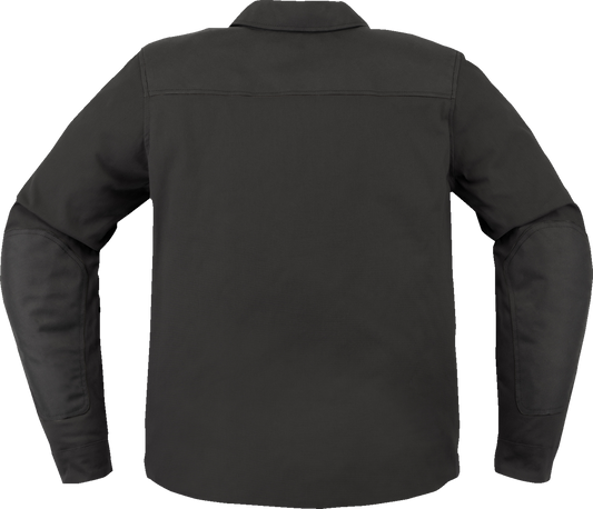 Bill's Exhausts ICON Upstate Canvas CE Jacket in black, small, featuring durable fabric and stylish design.