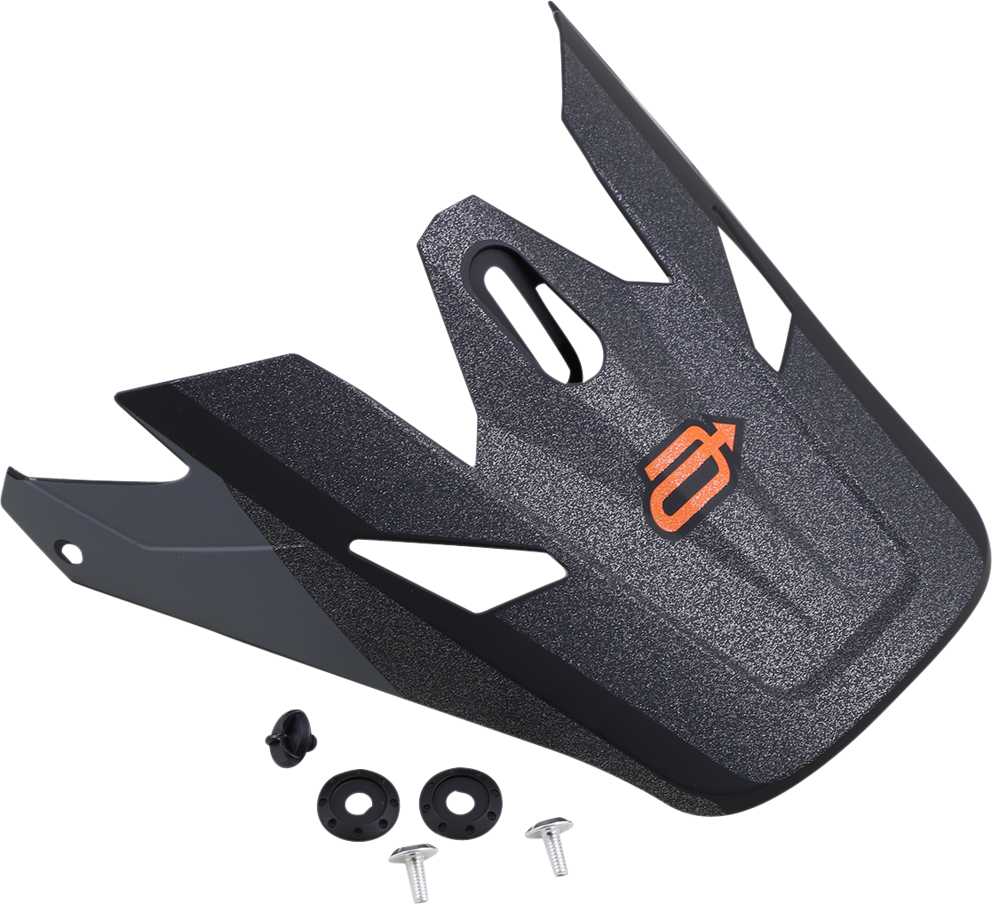 Black and orange ARCTIVA Rise Visor Kit for Cambio helmets by Bill's Exhausts, showing close-up of the helmet visor part.