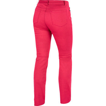 ICON Women's Tuscadero3™ CX Jeans in pink, US size 4, showcasing slim fit with classic denim style and stitching details.
