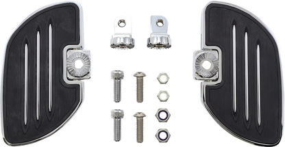 Bill's Exhausts SHOW CHROME Commander Highway Boards 21-913 engine component with chrome finish and detailed design.