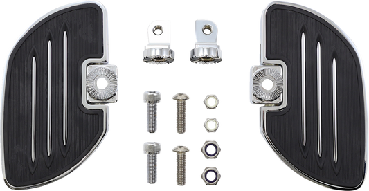 Bill's Exhausts SHOW CHROME Commander Highway Boards 21-913 engine component with chrome finish and detailed design.