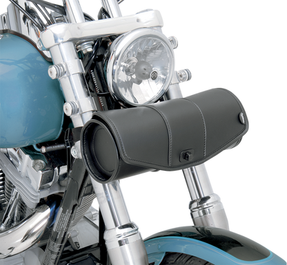 SADDLEMEN Deluxe Tool Bag 3510-0061 seat bag by Bill's Exhausts, black durable seat storage with straps and zippers.