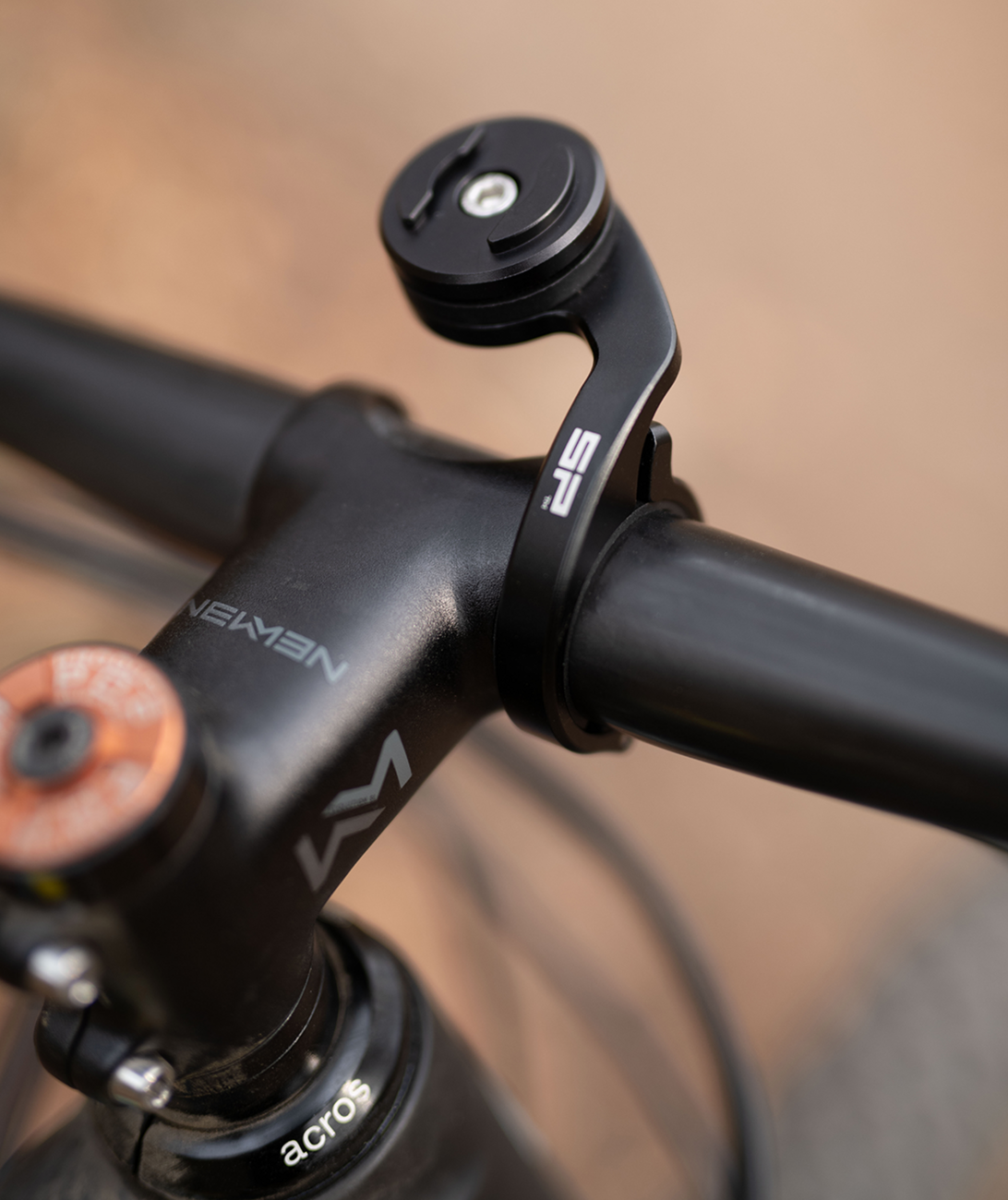 SP CONNECT Handlebar Mount Pro MTB for phones by Bill's Exhausts, securely attaches to mountain bike handlebars.