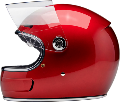 BILTWELL Gringo SV helmet in metallic cherry red, medium size, with smooth glossy finish and aerodynamic design.