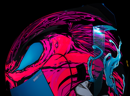 Pink ICON Airform™ helmet with MIPS® technology, small size, featuring a sleek design and adjustable straps.