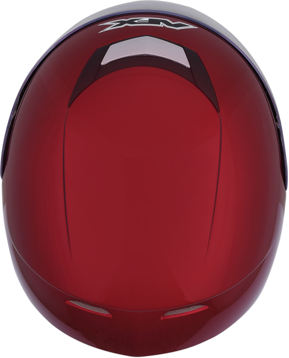 Bill's Exhausts AFX FX-99 helmet in wine red, XS size, showing the glossy, aerodynamic design with ventilation vents.