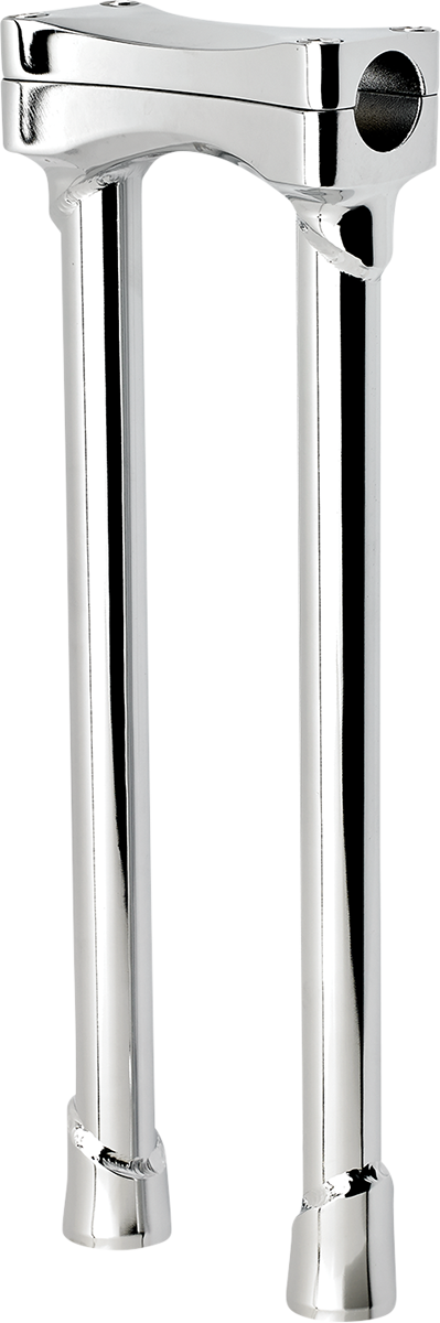 Chrome BILTWELL Risers Murdock Oversized Handlebars for motorcycles, 14-inch height, designed for Bill's Exhausts bikes.