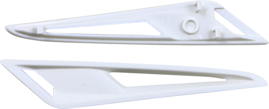 Alpinestars SM5 helmet side vents in white, designed for motorcycle helmets, with visible vent openings and sleek finish.
