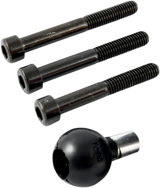 Bill's Exhausts RAM MOUNTS ball mount handlebar clamp base for engine, 8mm RAM-B-367, with secure mounting hardware.