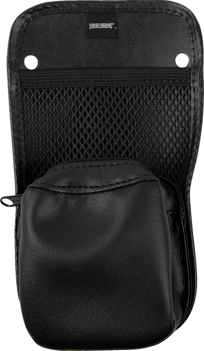 Black Show Chrome Kaliber Center Console Organizer for engines, designed for efficient vehicle interior storage.