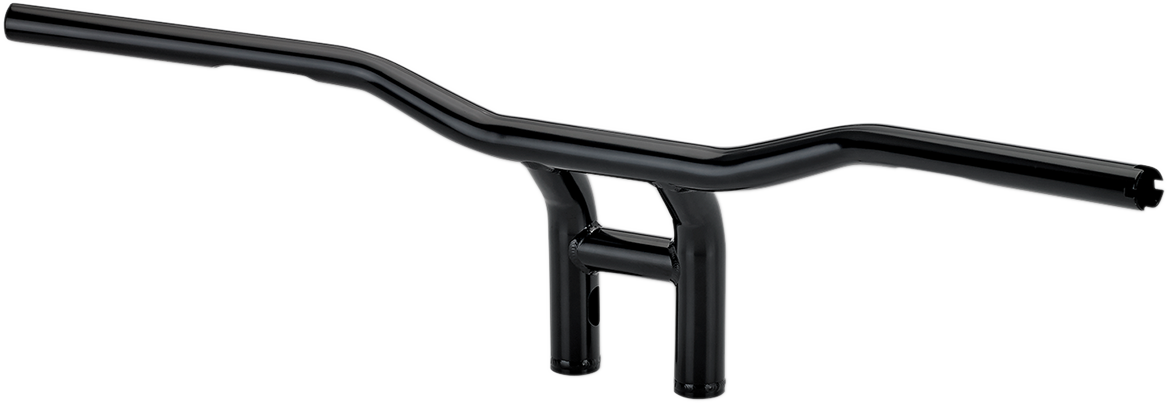 Black BILTWell Tyson XL pullback handlebars for motorcycles, 8-inch width, designed for comfortable handling and stylish look.