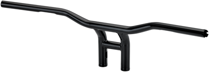 Black BILTWell Tyson XL pullback handlebars for motorcycles, 8-inch width, designed for comfortable handling and stylish look.