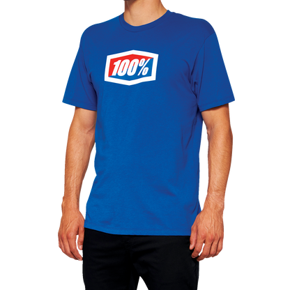 100% Official T-Shirt - Royal Blue - Large 20000-00017 - Howling Moto
