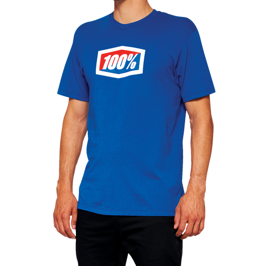 100% Official T-Shirt - Royal Blue - 2XL 20000-00019 - Howling Moto