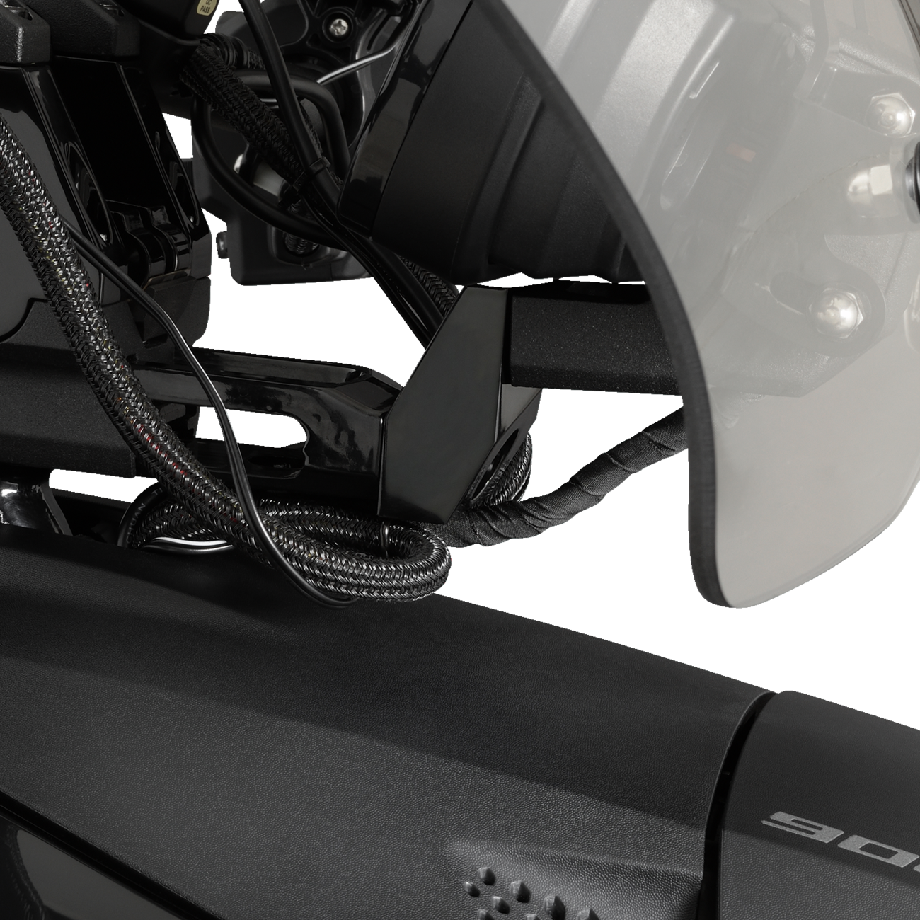 Bill's Exhausts Show Chrome Riser gauge engine part for Ryker 41-417, with a shiny chrome finish and detailed design.