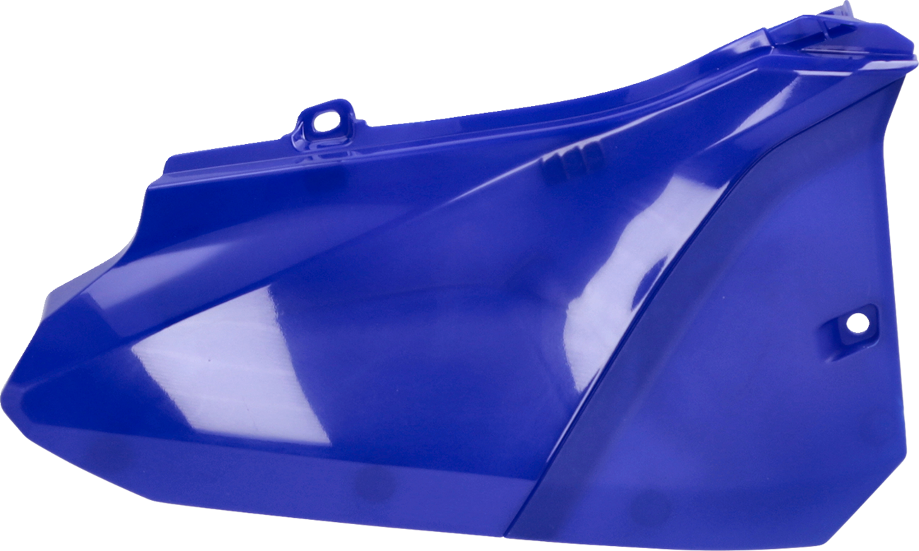 Blue Acerbis side body panels for motorcycle, designed for durability and style, shown on a vehicle.