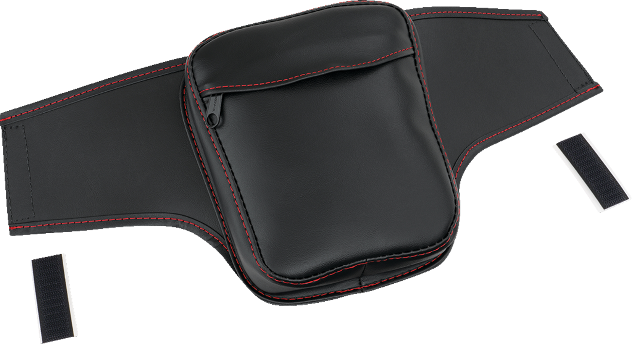 Bill's Exhausts Show Chrome Tank Pouch for Ryker H40-402RED engine, featuring sleek chrome finish and durable design.