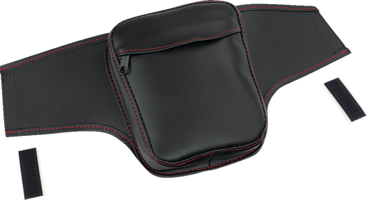Bill's Exhausts Show Chrome Tank Pouch for Ryker H40-402RED engine, featuring sleek chrome finish and durable design.