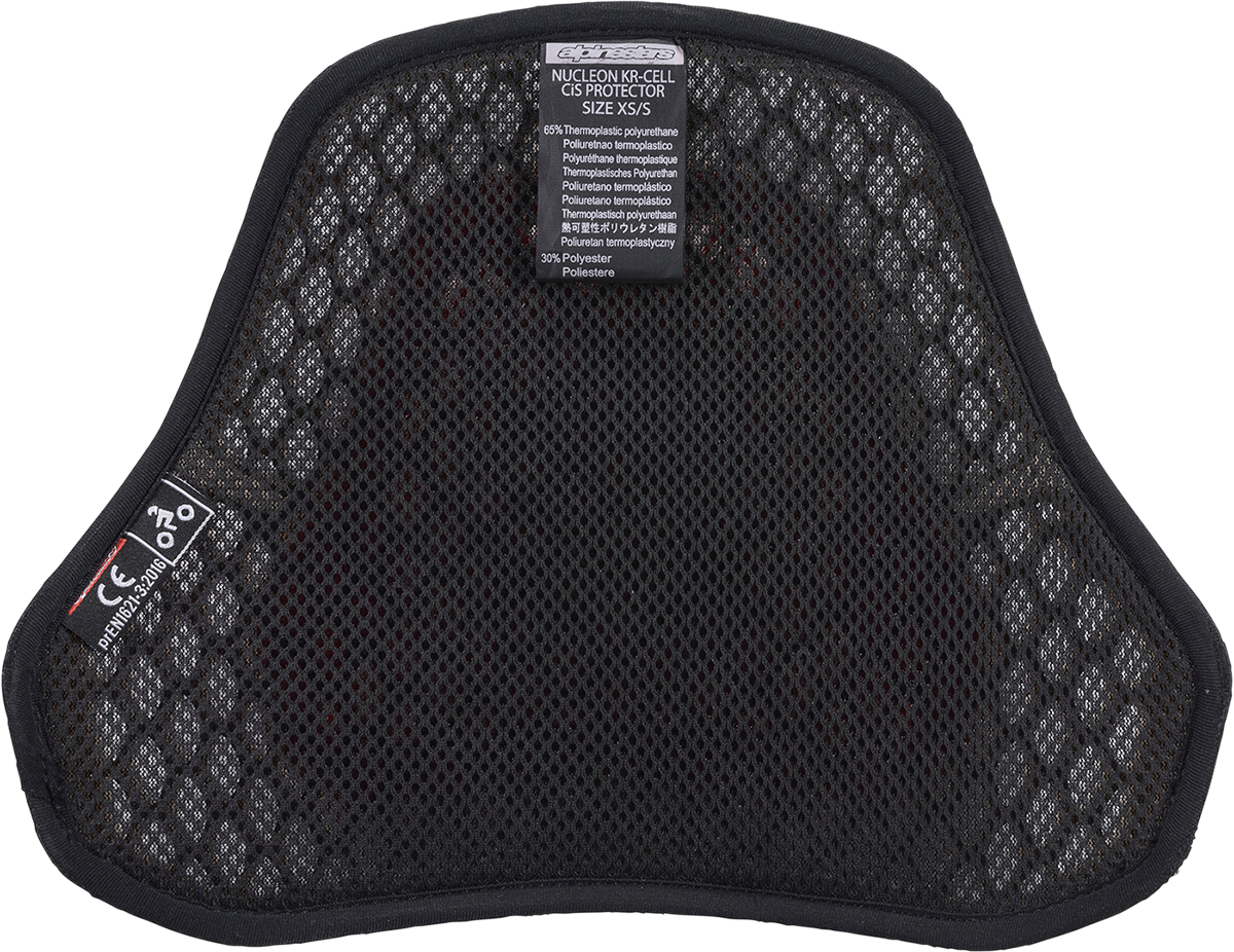Alpinestars Nucleon KR-Cell CIR large chest protector for motorcycle protective gear, with impact-resistant padding and adjustable straps.