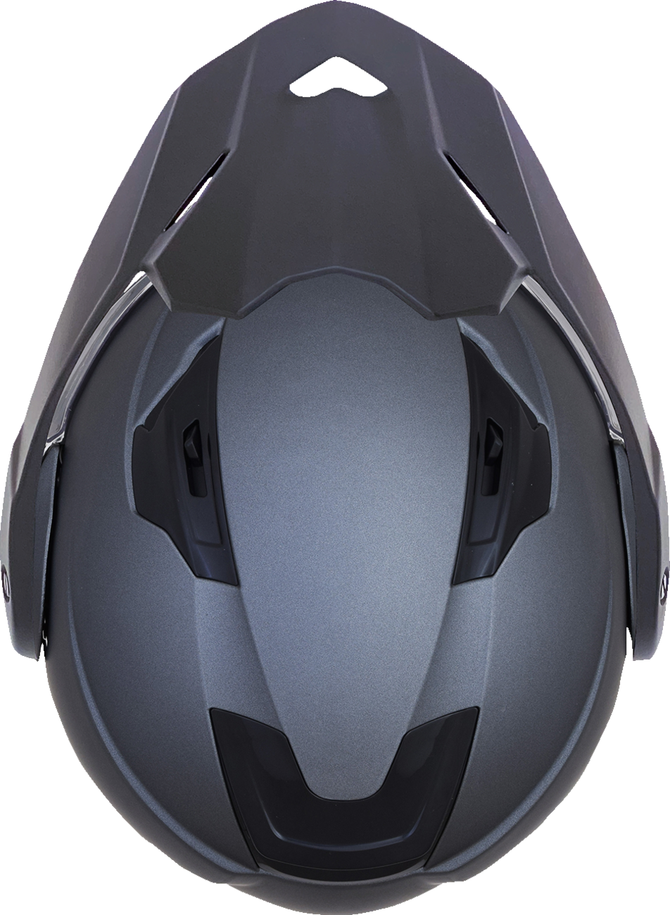 Bill's Exhausts AFX FX-111DS Frost Gray helmet in small size, showing the helmet's matte gray finish and sleek design.