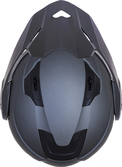 Bill's Exhausts AFX FX-111DS Frost Gray helmet in small size, showing the helmet's matte gray finish and sleek design.