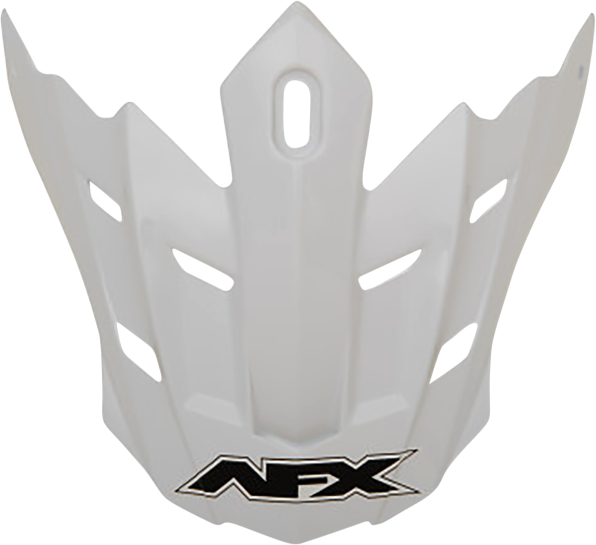 White AFX FX-17/FX-17Y helmet from Bill's Exhausts featuring a sleek design and clear visor for motorcycle riding.