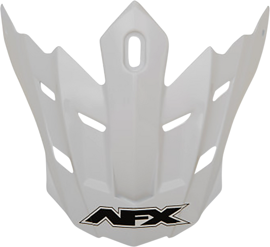 White AFX FX-17/FX-17Y helmet from Bill's Exhausts featuring a sleek design and clear visor for motorcycle riding.