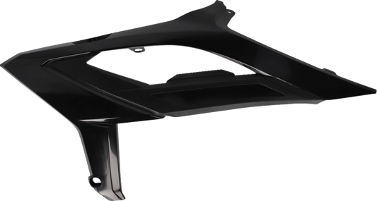 Black ACERBIS radiator shrouds from Bill's Exhausts, body-mounted motorcycle radiator covers with sleek design.