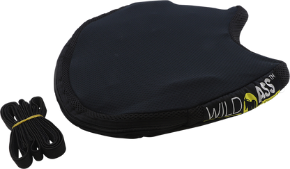 Black WILD ASS Cushion Air Seat with gel and smart features, designed for engine comfort and support by Bill's Exhausts.