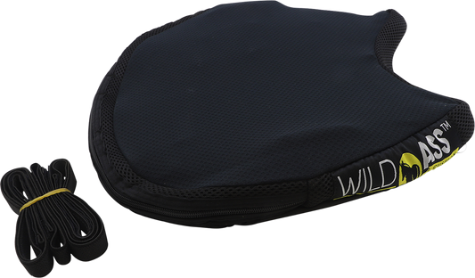 Black WILD ASS Cushion Air Seat with gel and smart features, designed for engine comfort and support by Bill's Exhausts.