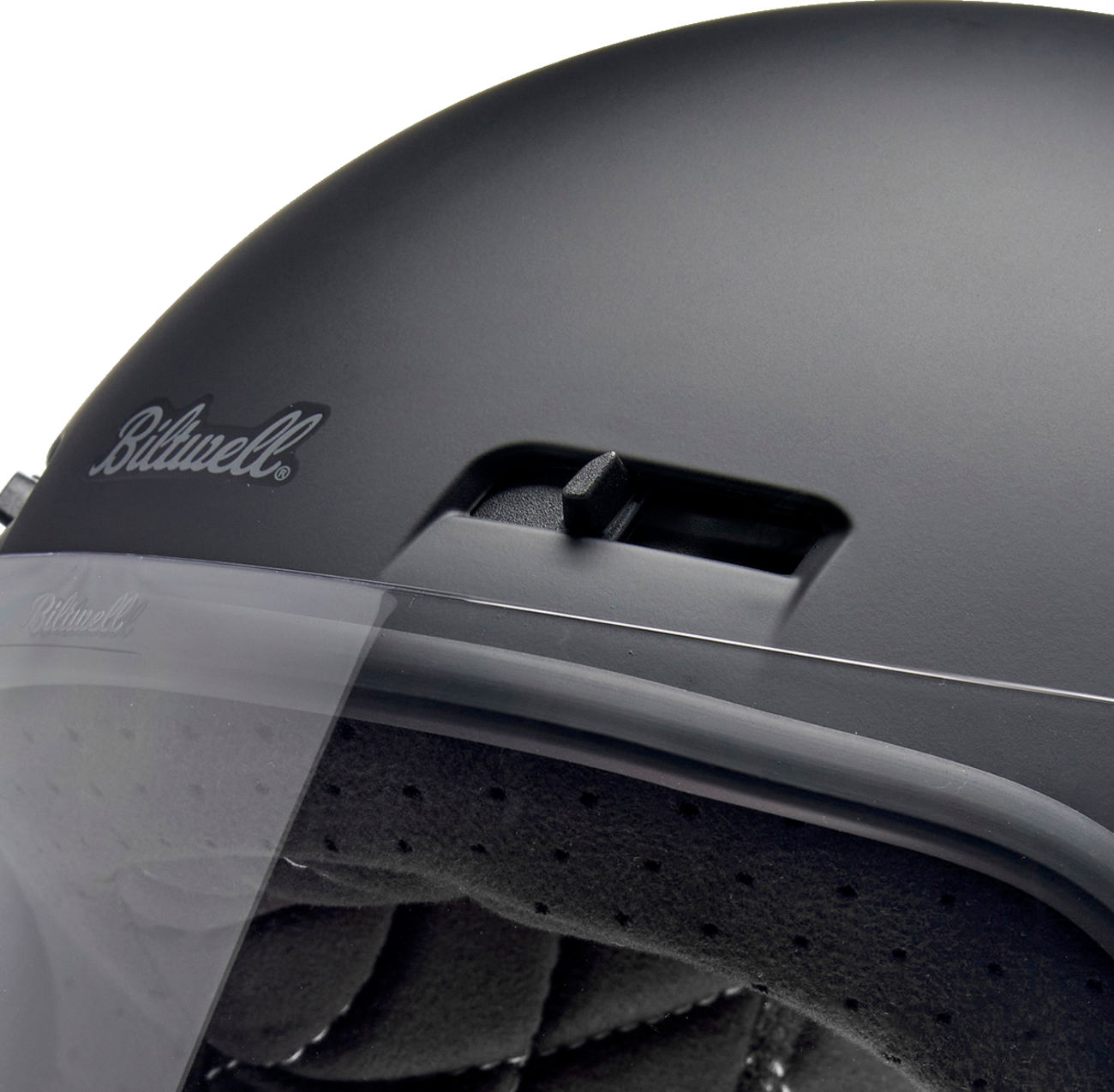 BILTWELL Gringo SV helmet in flat black, large size, motorcycle helmet with a sleek, aerodynamic design and secure fit.