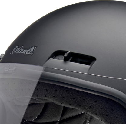 BILTWELL Gringo SV helmet in flat black, large size, motorcycle helmet with a sleek, aerodynamic design and secure fit.