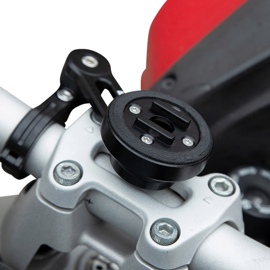 Black SP CONNECT anti-vibration module for phone mounts, designed to reduce shock and improve stability.